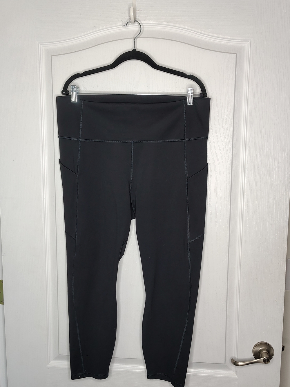 Fabletics Black High-Waist Leggings with Side Pockets